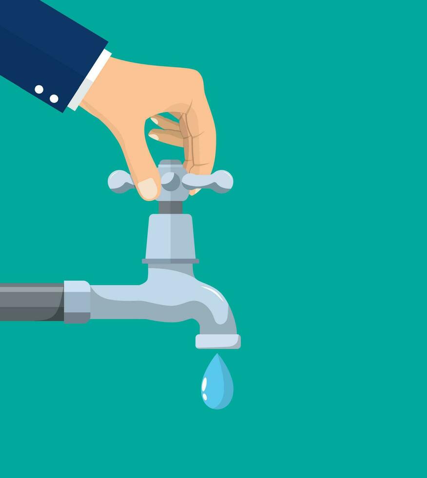 Water conservation concept. vector