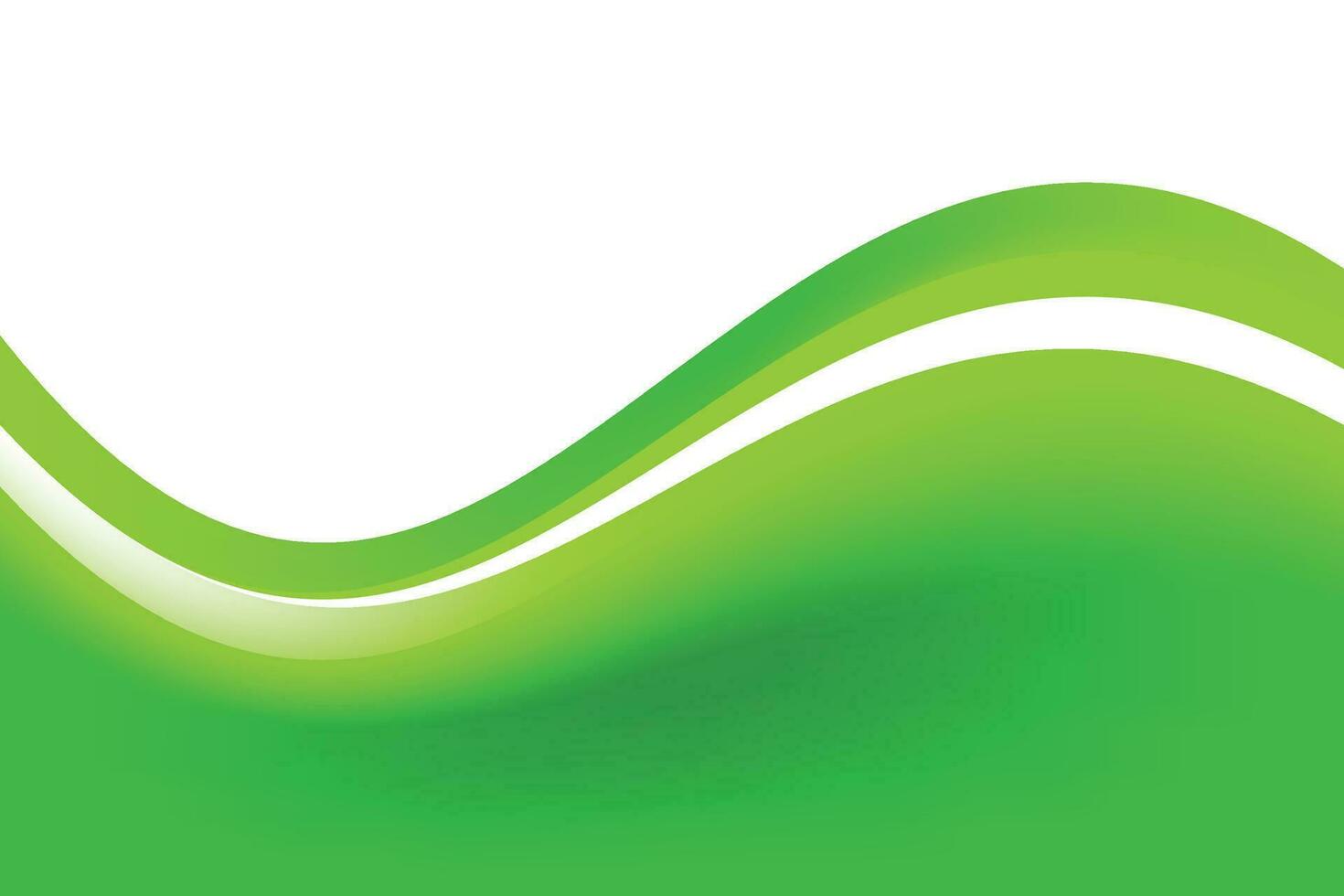 Abstract Green Wavy Background vector