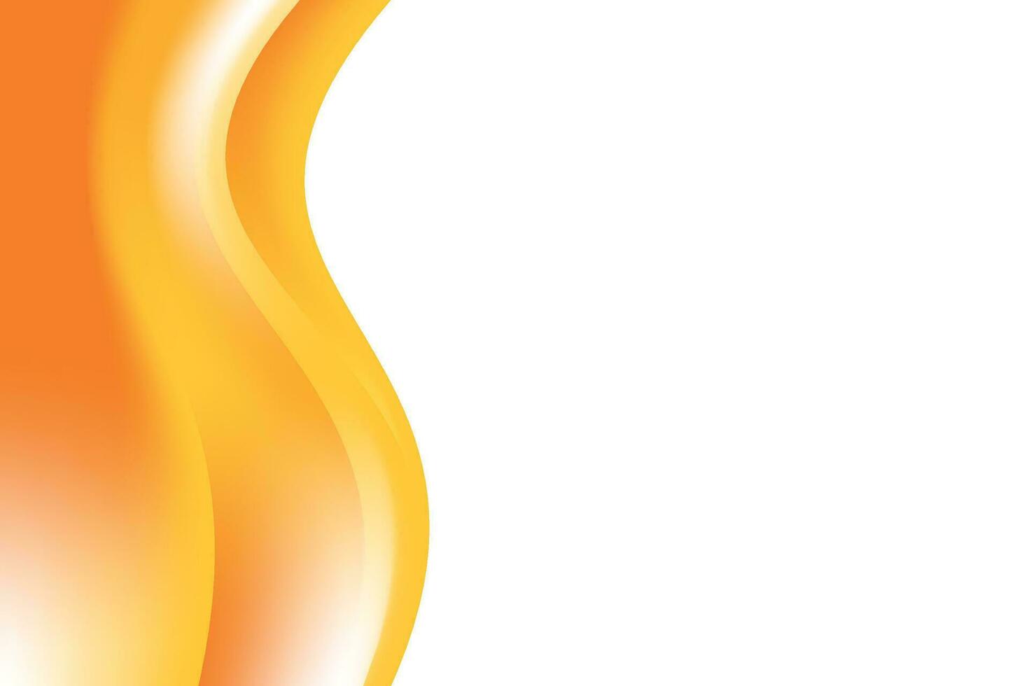 Abstract Smooth Fresh Orange Wavy Background vector