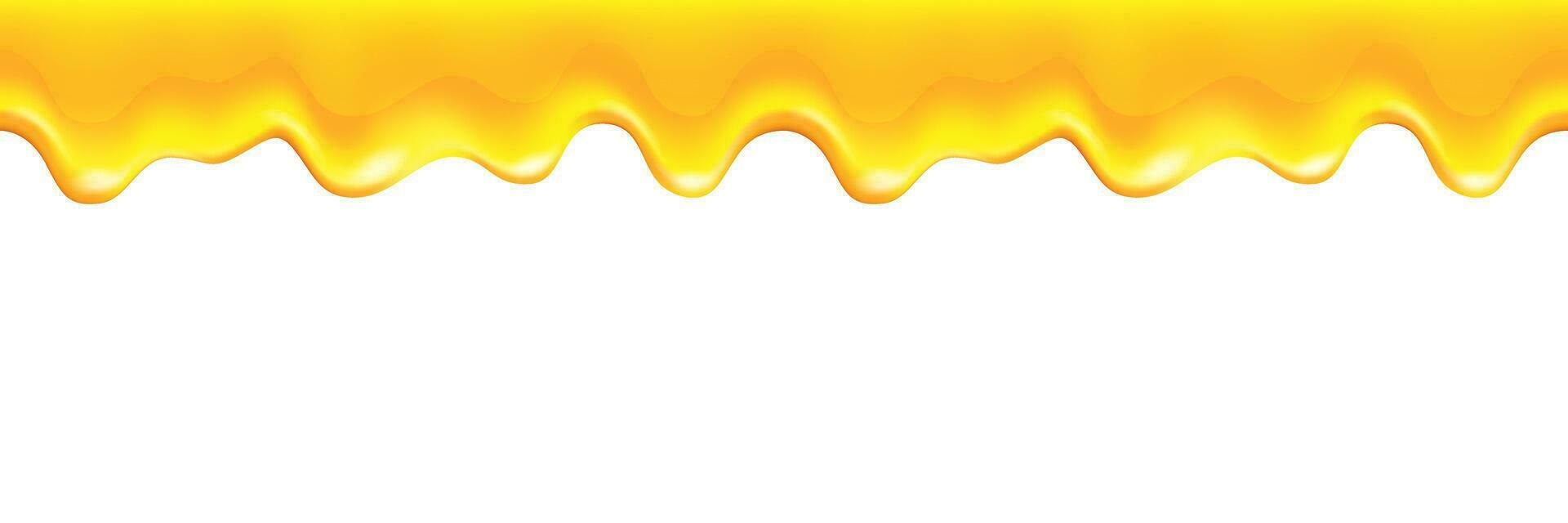 realistic honey drip frame background vector