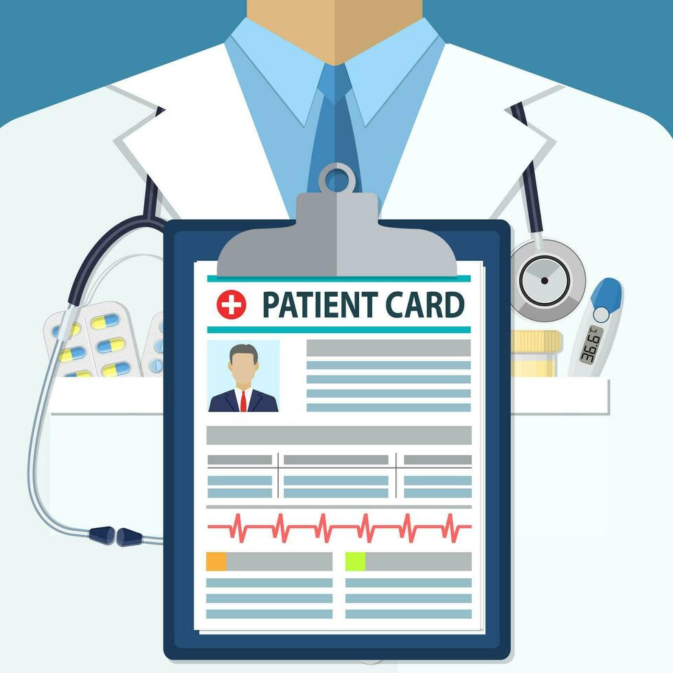 Background of white doctors suit vector