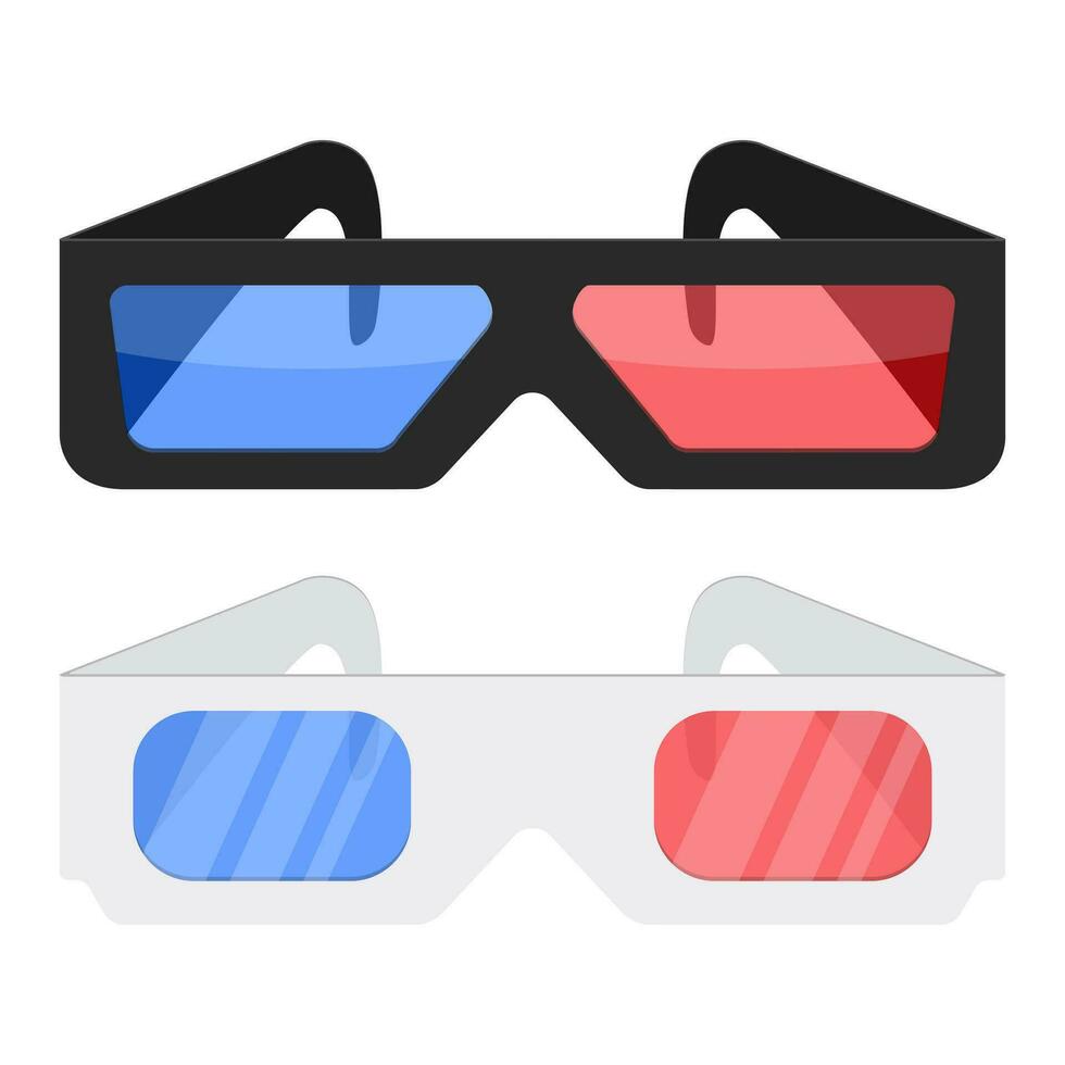 3d cinema glasses vector