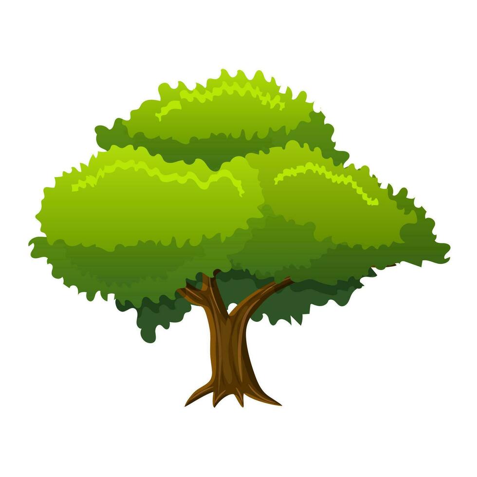 abstract tree in flat style vector