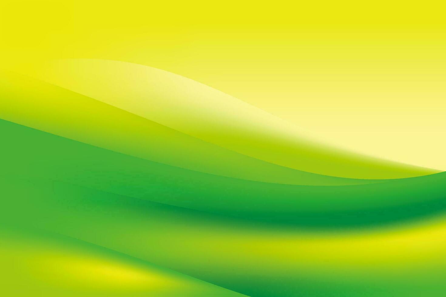 Abstract Green Yellow Wavy Background vector