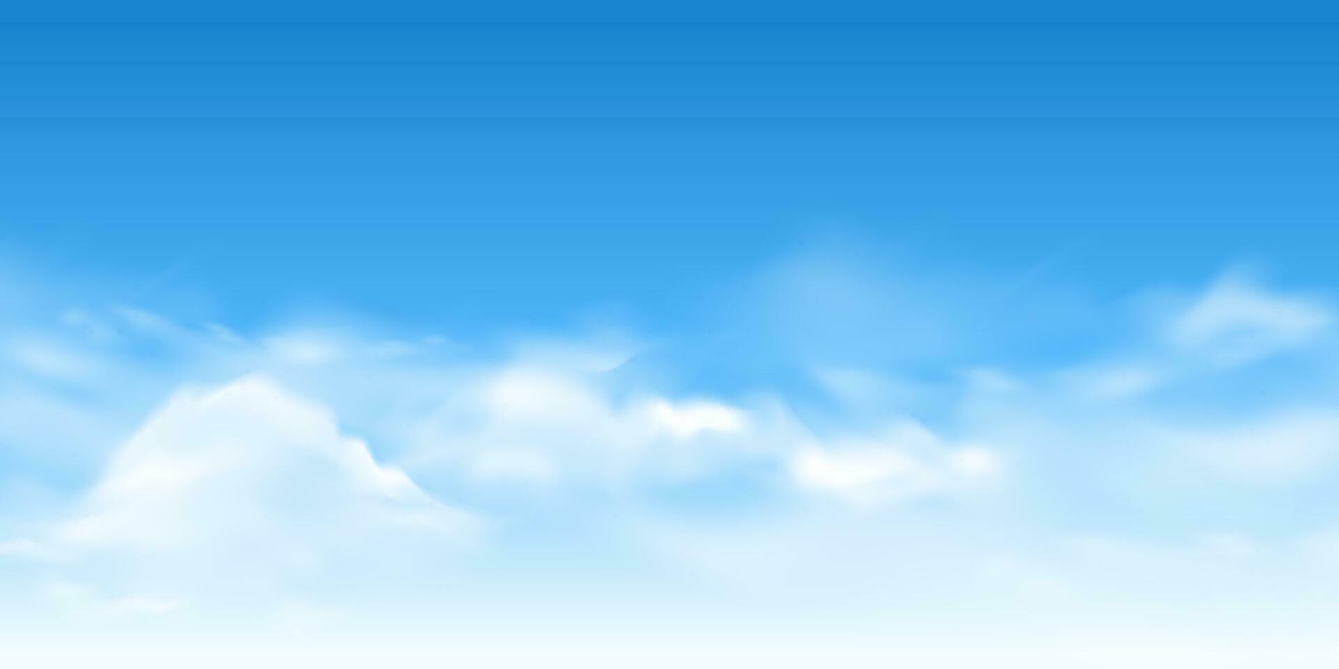 realistic blue sky background vector