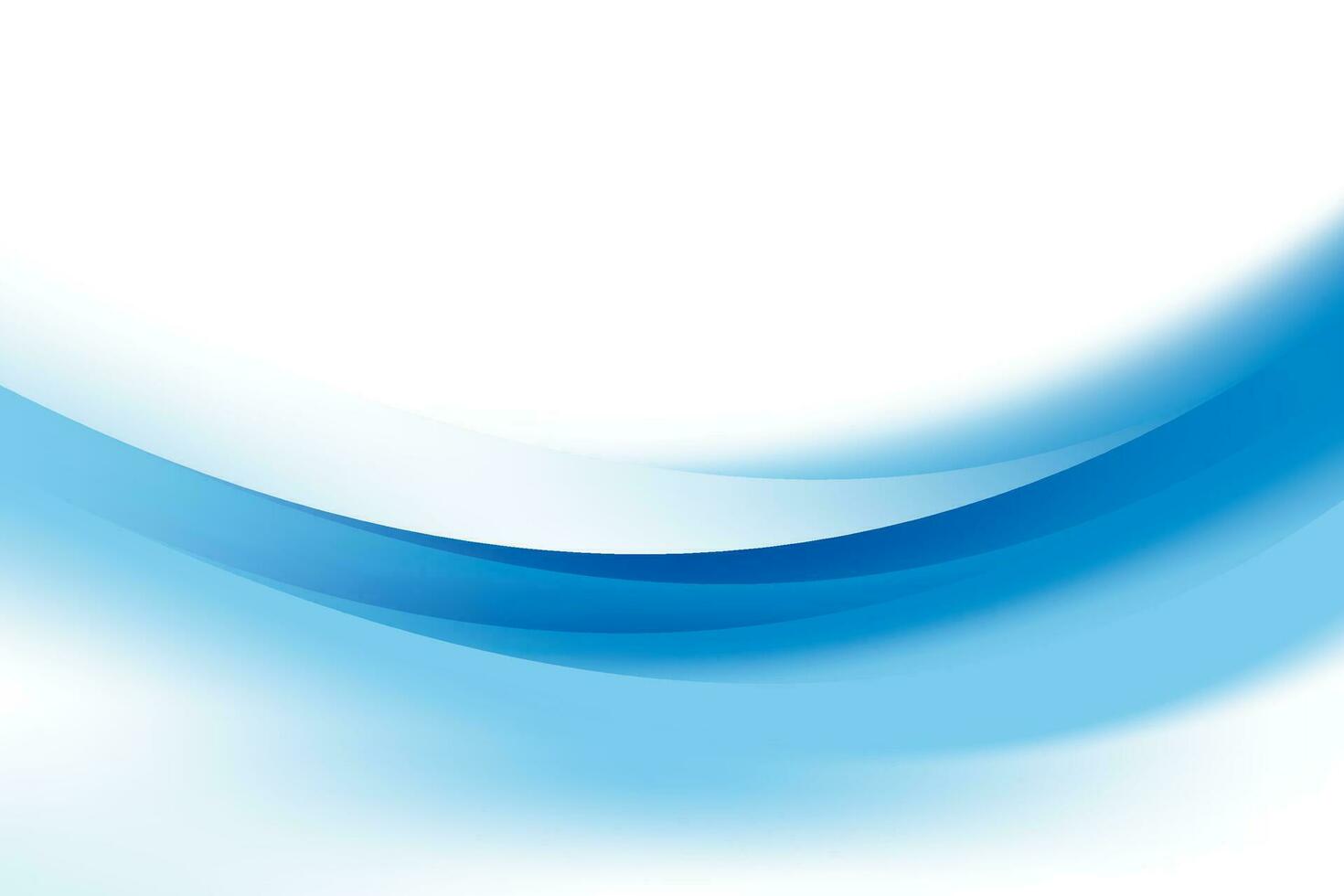 Abstract Smooth Blurry Blue White Curve Background vector