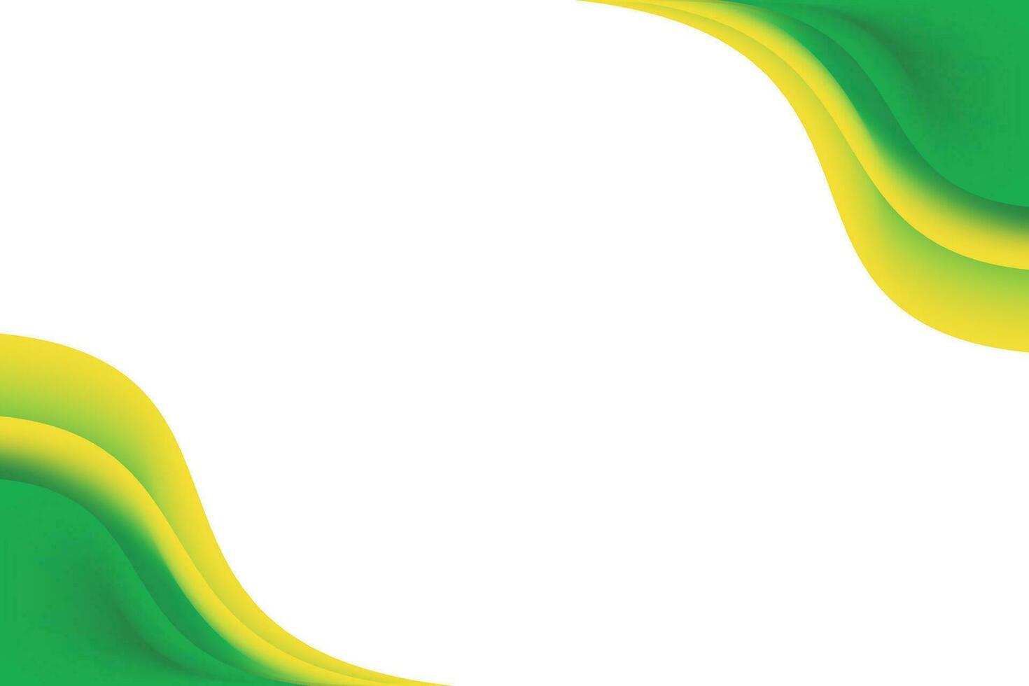 Abstract Smooth Green Yellow Wavy Background vector