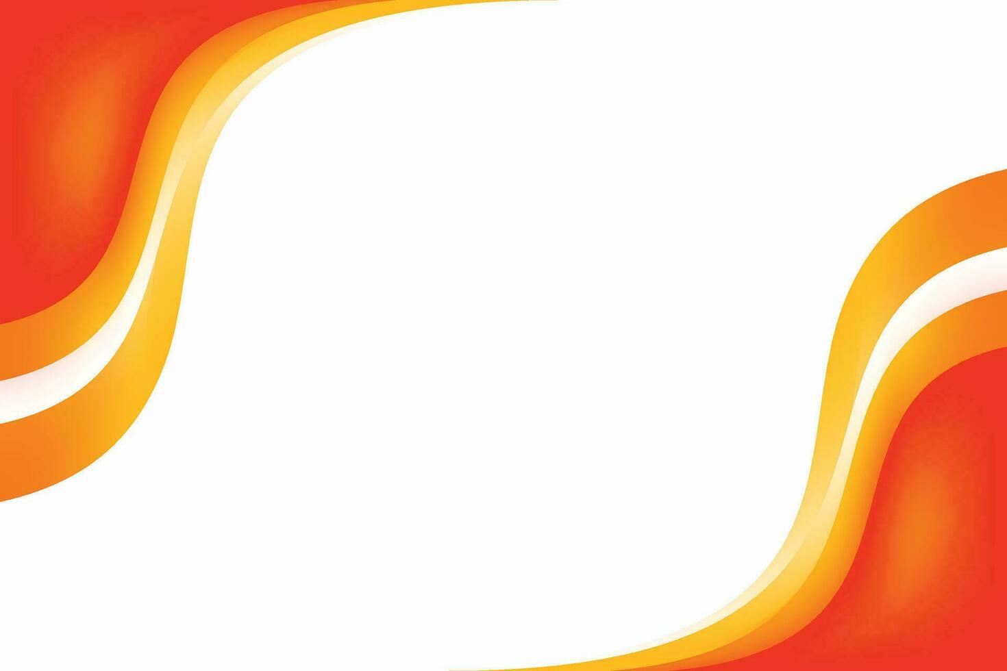 Orange Yellow Wavy Corner Background vector