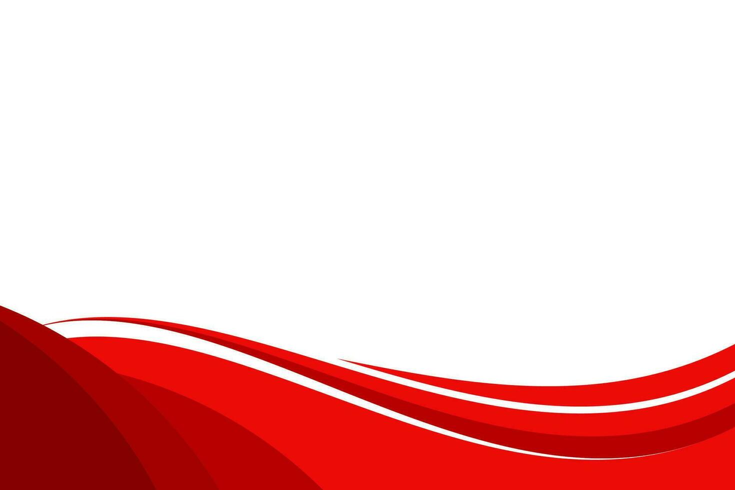 Abstract Flat Red White Wavy Background vector