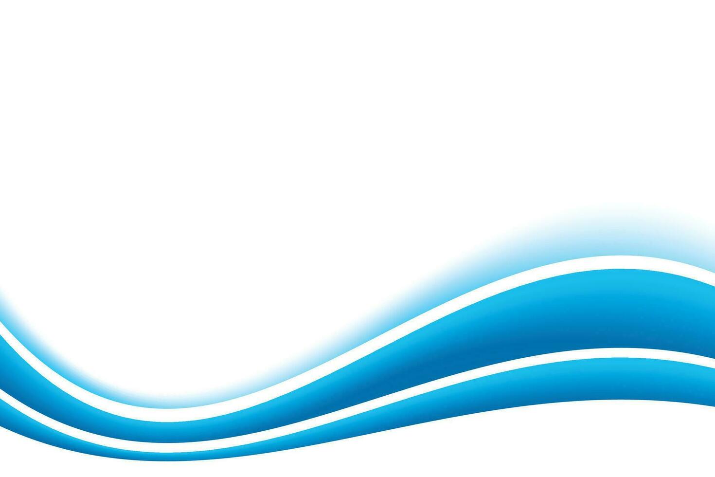 Abstract Fresh Blue White Wavy Background vector