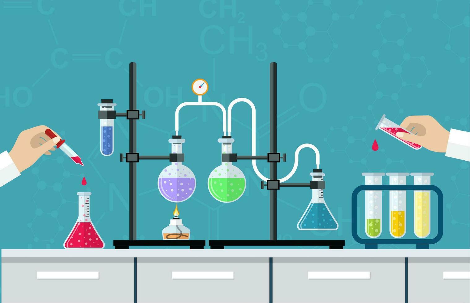 médico laboratorio escritorio vector