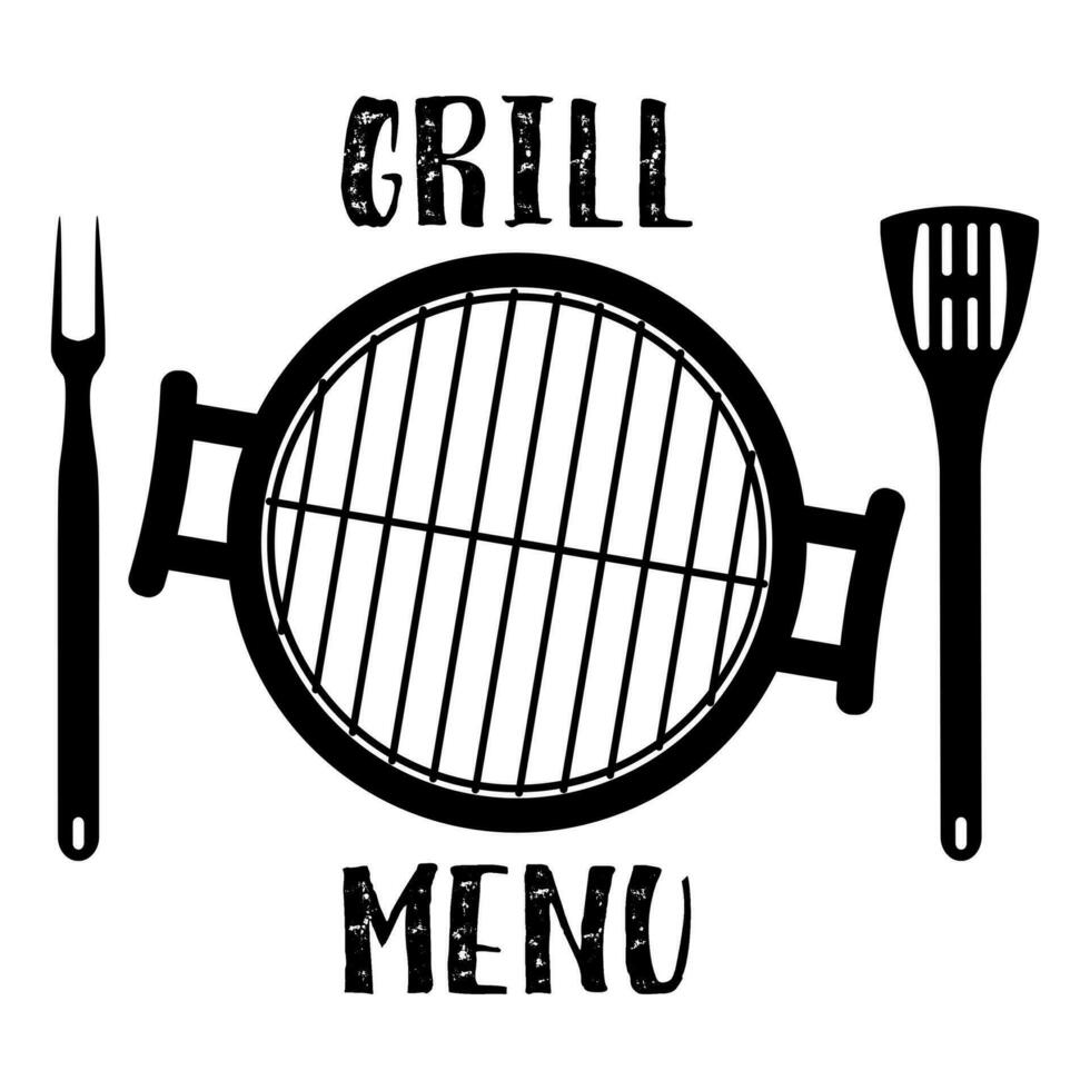 grill menu symbol vector