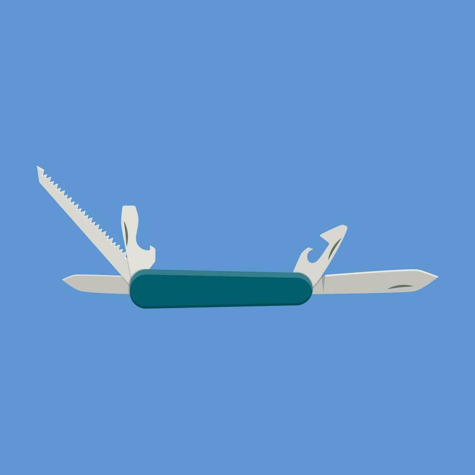 multifunctional pocket knife vector