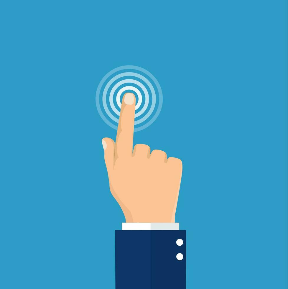 Touch icon concept. vector