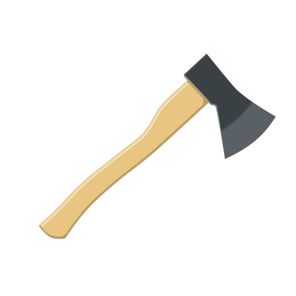 Wooden axe icon vector