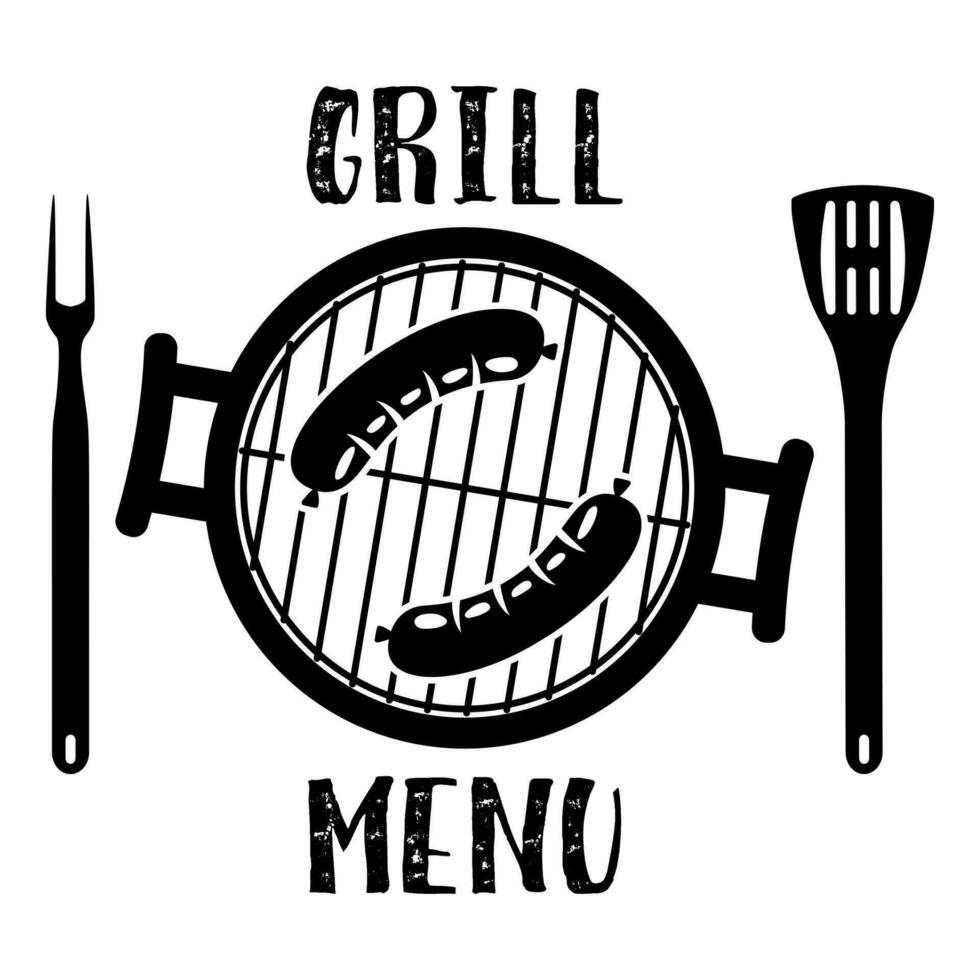 grill menu symbol vector