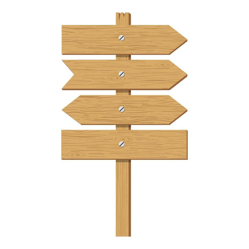 vector wooden sign