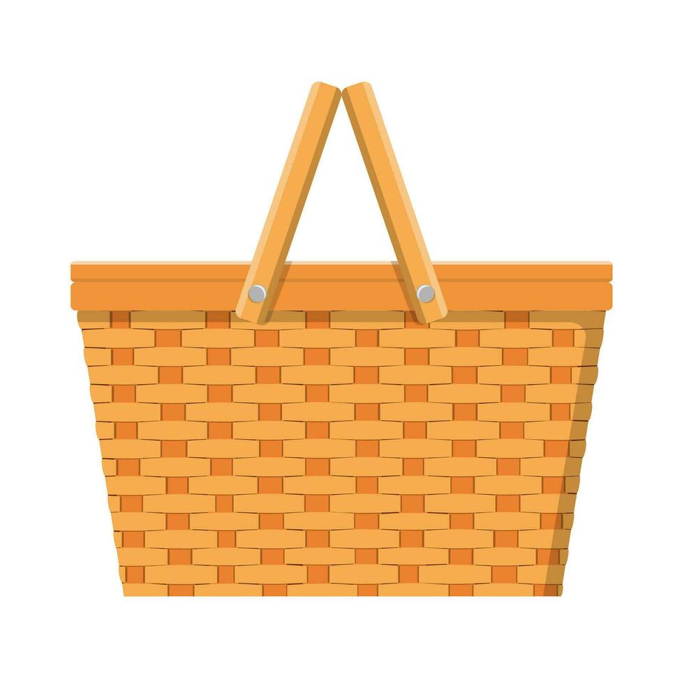 picnic basket isolated icon vector