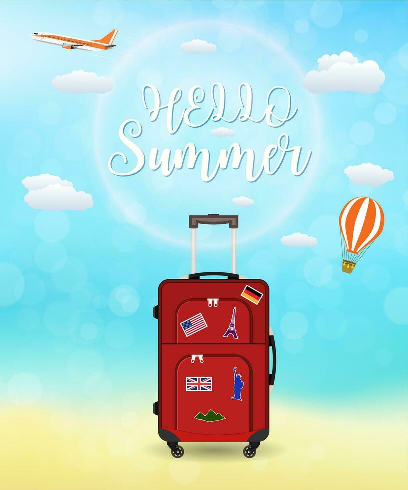 Vacation travelling composition vector