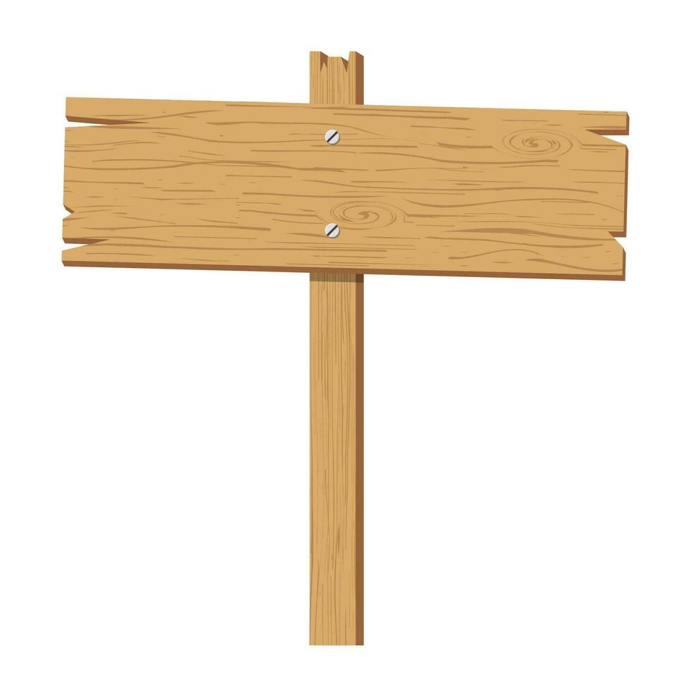 vector wooden sign