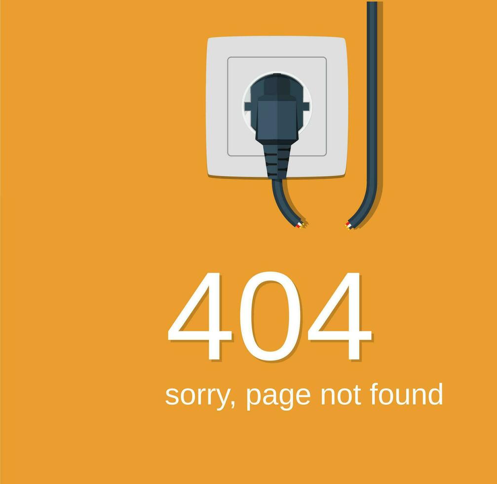 page not found. vector