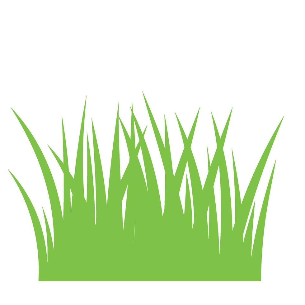 Fragment of a green grass. vector