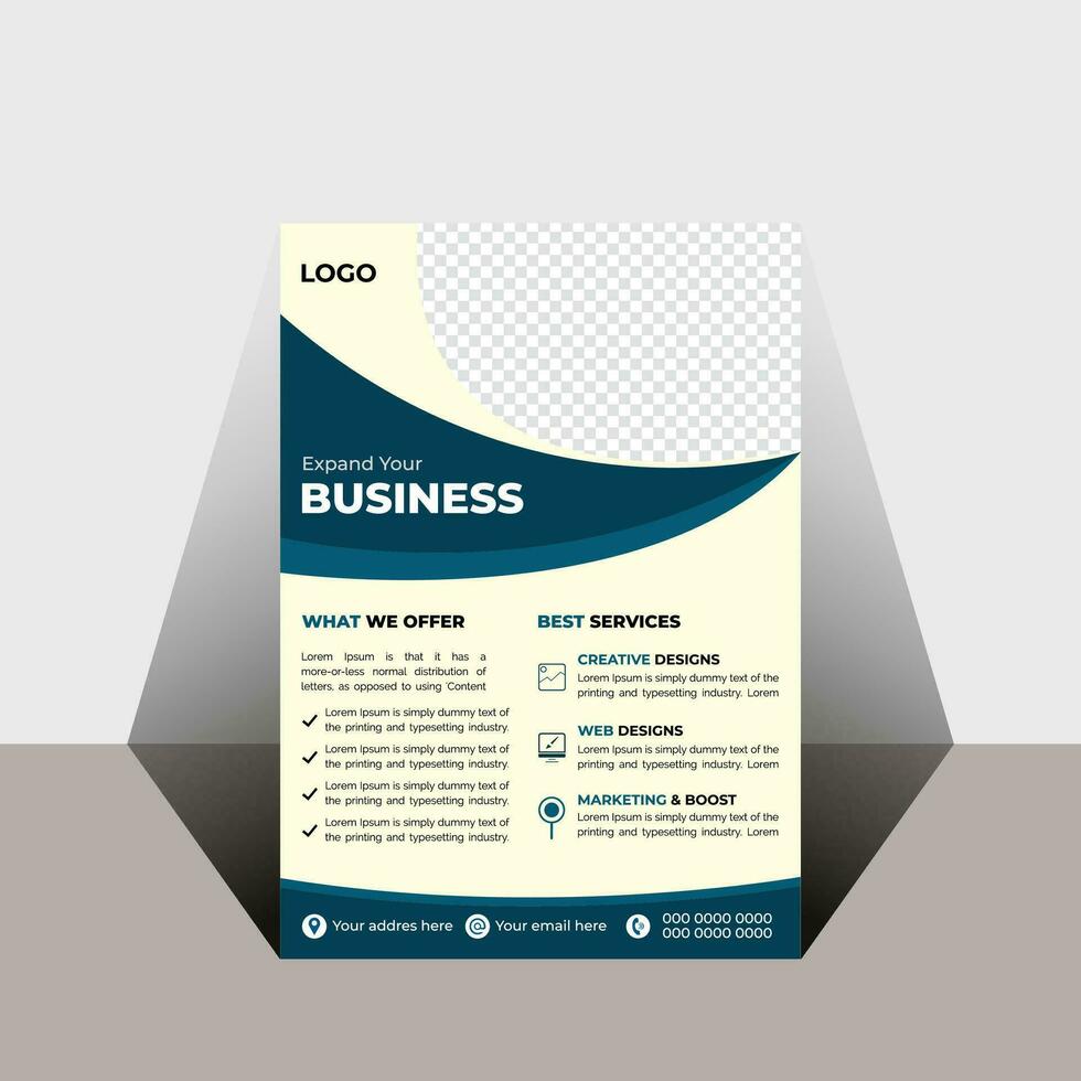 Free vector business flyer template design