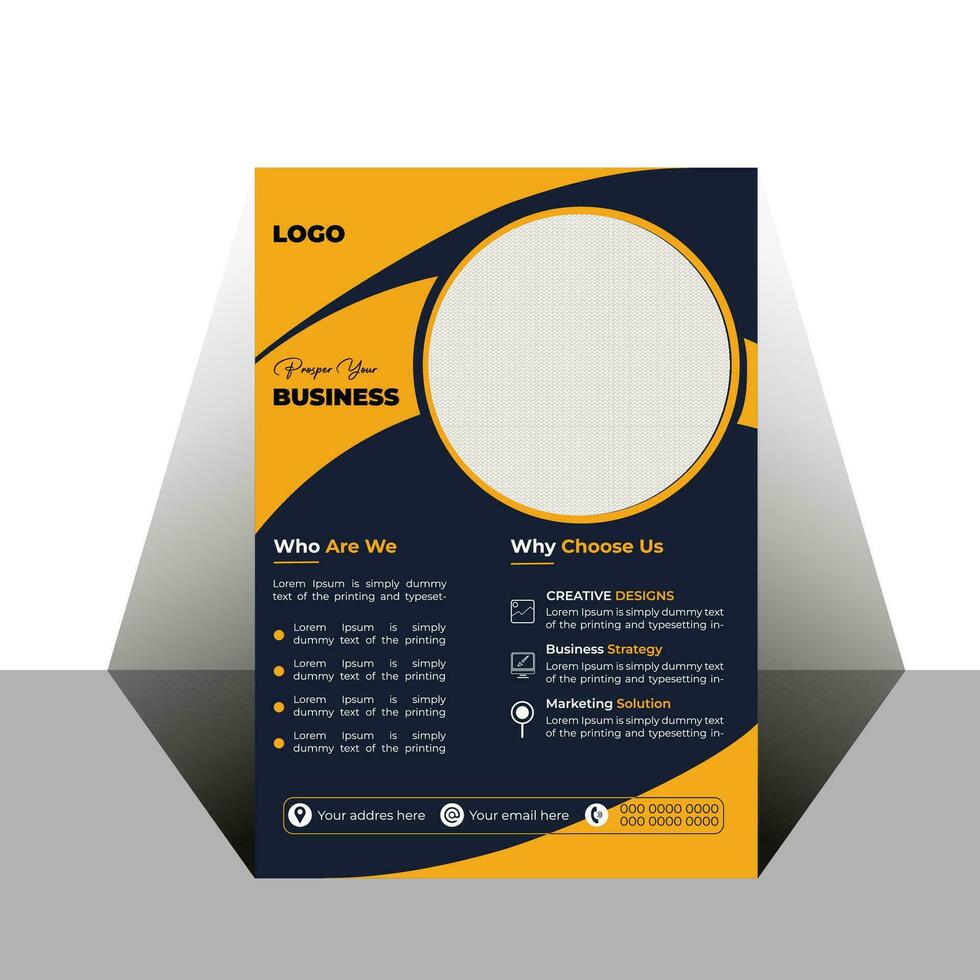 Free vector business flyer template design