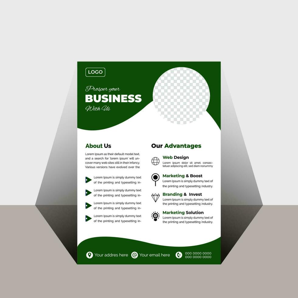 Unique vector business flyer template design