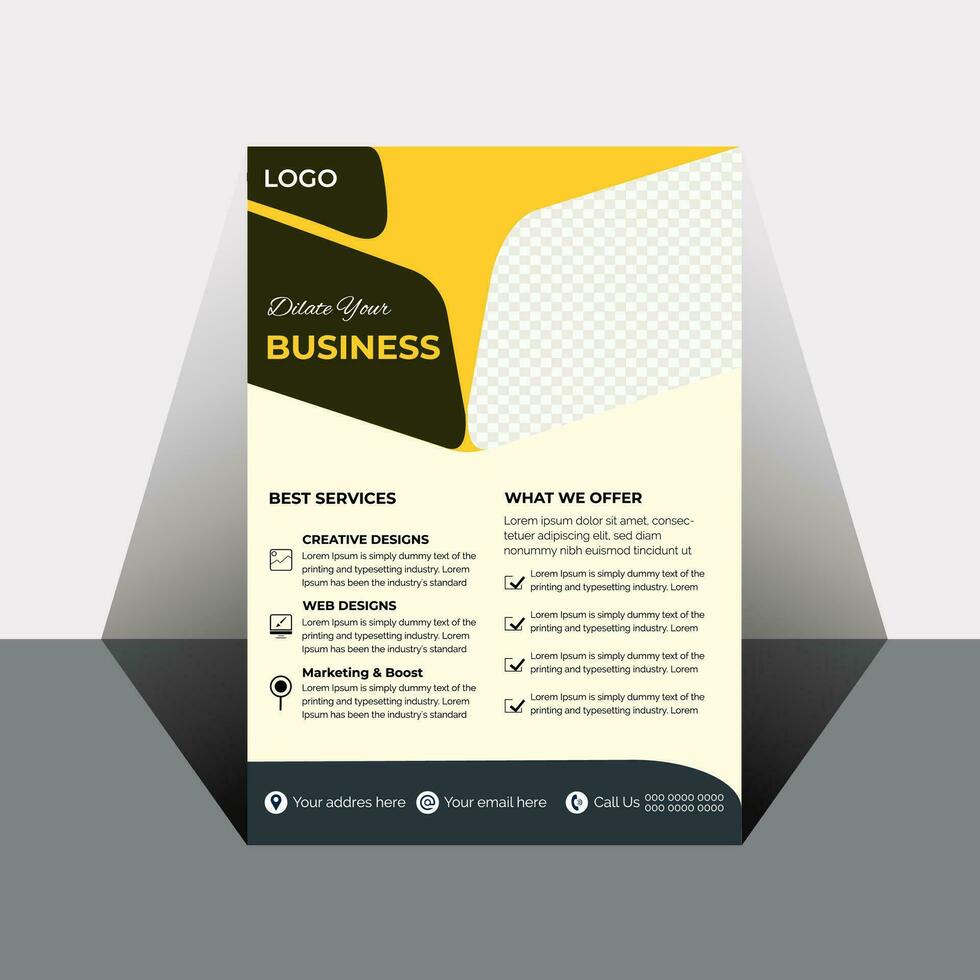 Creative vector business flyer template design