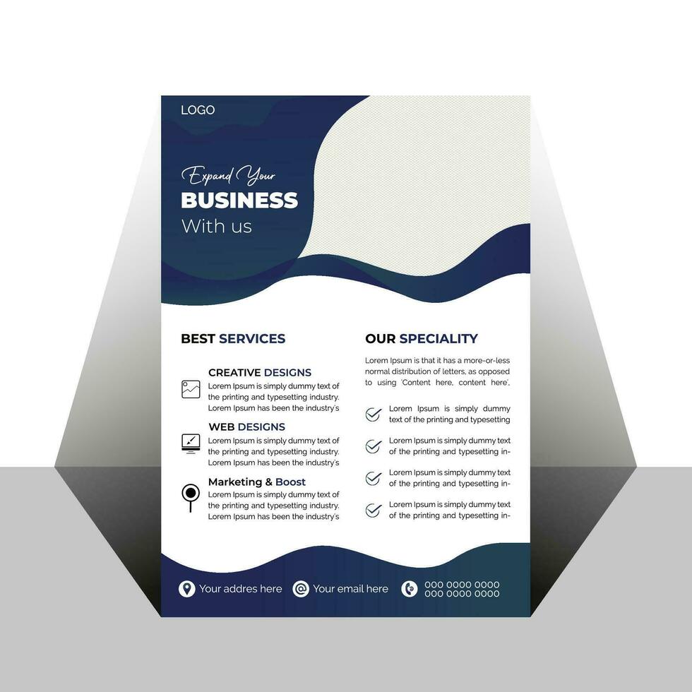 Creative vector business flyer template design