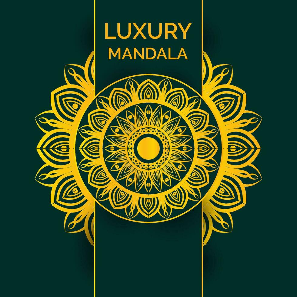 Luxury mandala abstract background with sunflowers vector