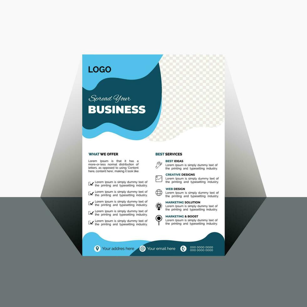 Free vector business promotion flyer template design