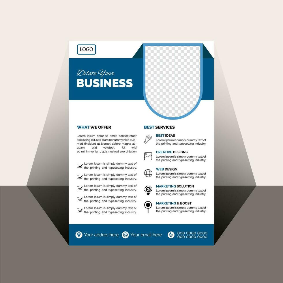 Free vector business flyer template design