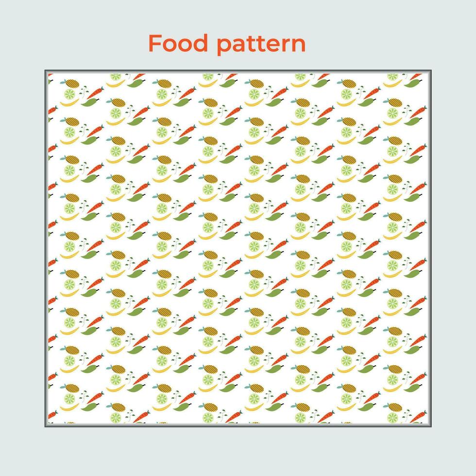 Pattern with icons of vegetables vector