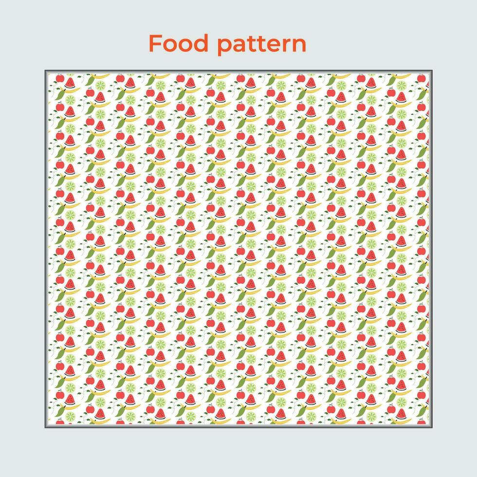 Food pattern for table cloth vector