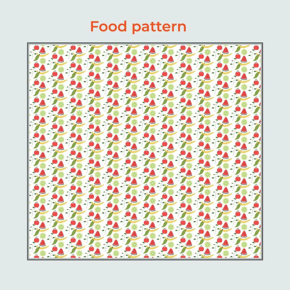 Food pattern for table cloth vector