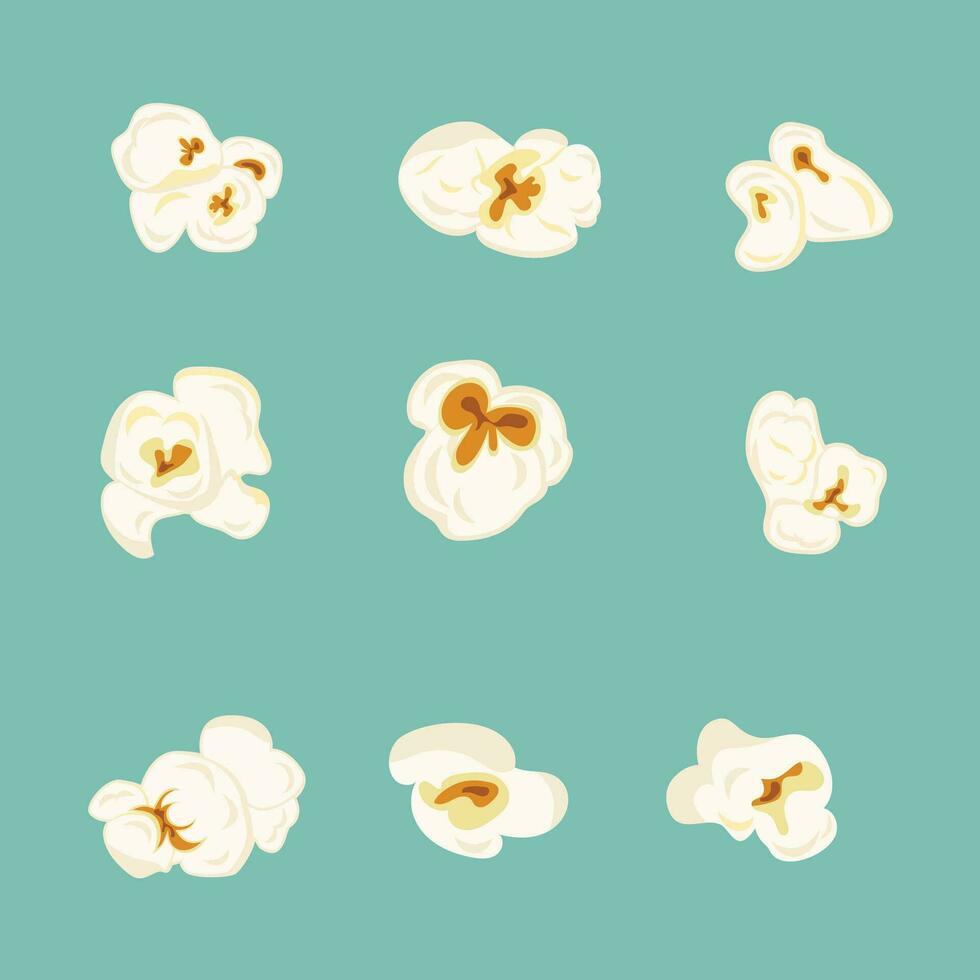 Vector set of popcorn elements