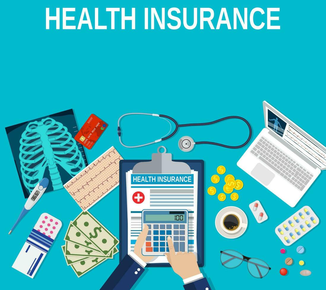 health insurance concept. vector