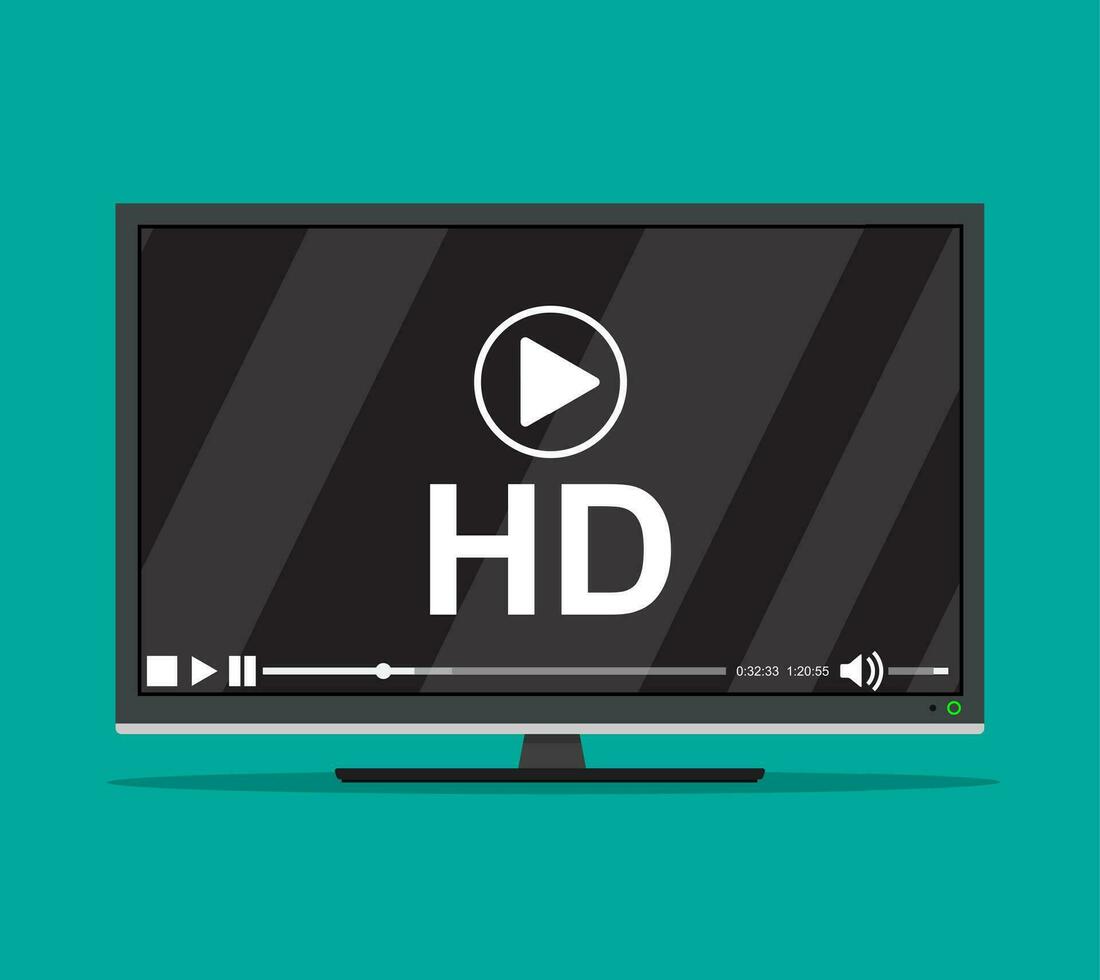 Modern flat screen tv vector