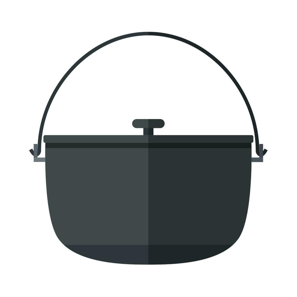 Camping pot icon. vector