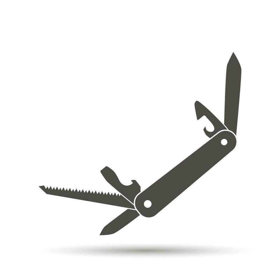 bolsillo cuchillo icono. vector