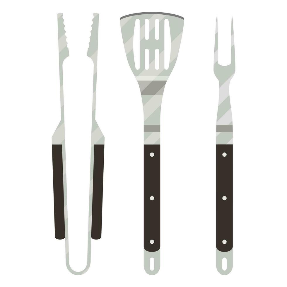 Barbecue utensils set. vector
