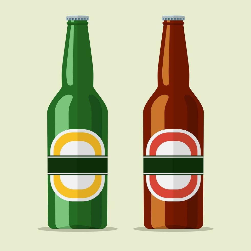 lager botella cerveza icono vector