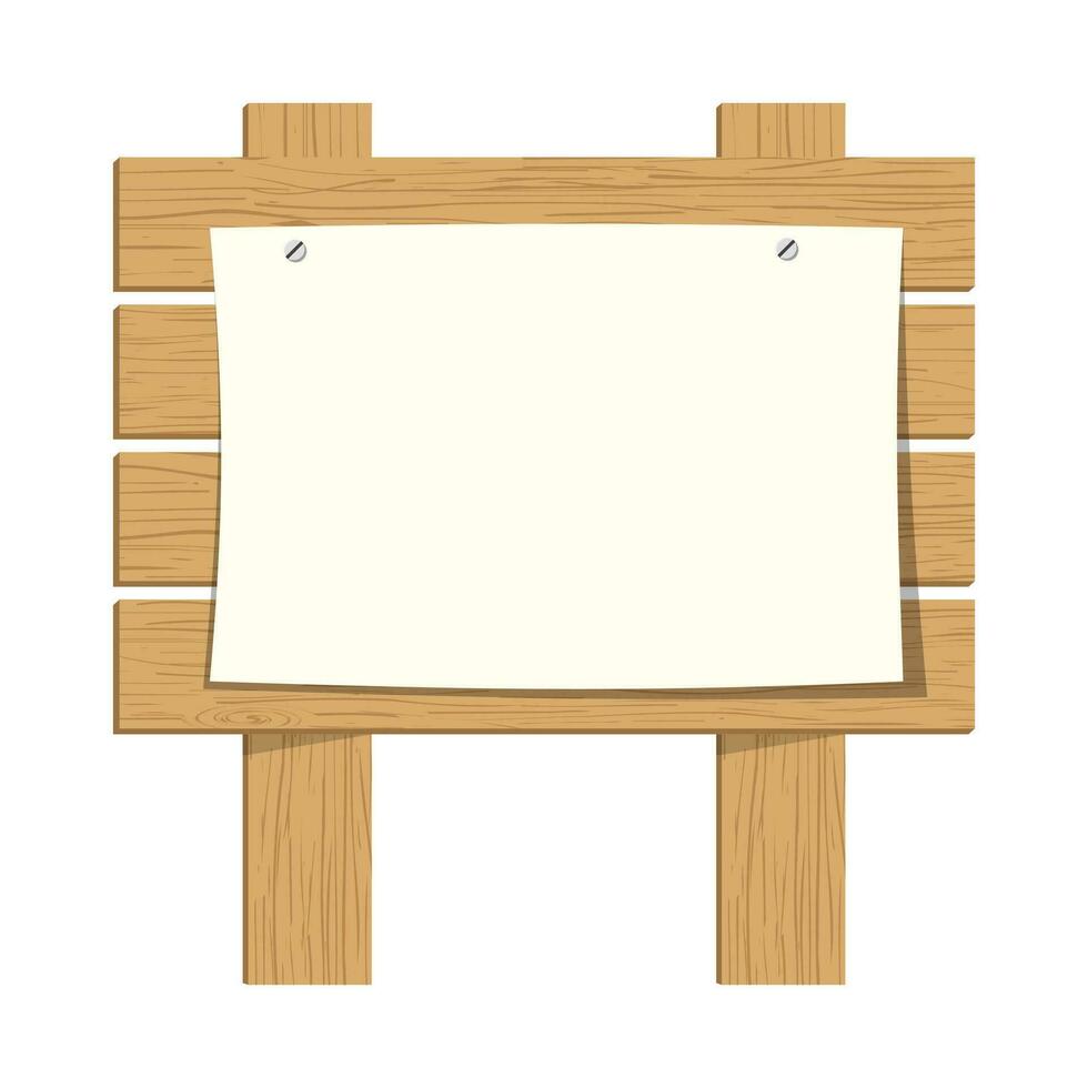 vector wooden sign