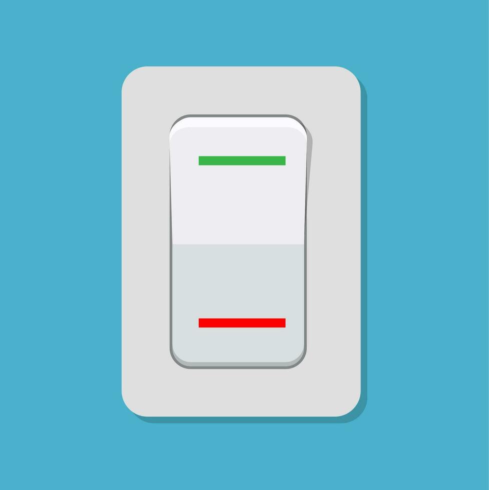 Toggle switch. Electric control concept. vector