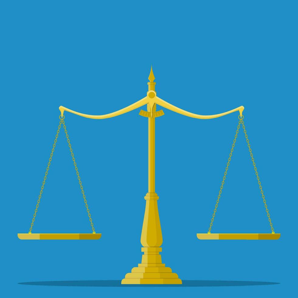 empty metallic scales vector