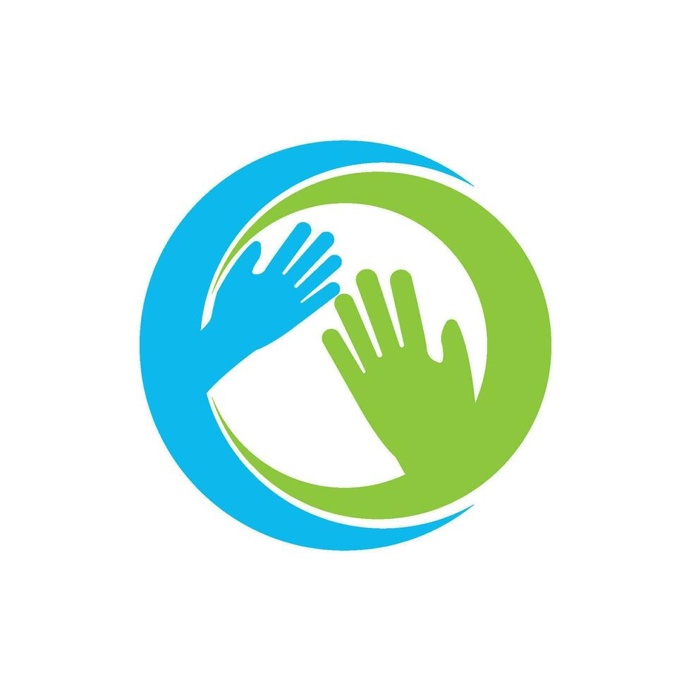 Hand care logo template vector design