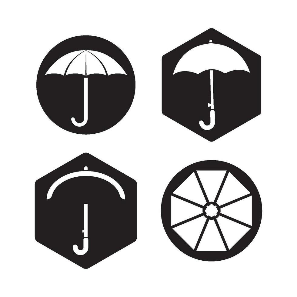 Umbrella logo icon, vector illustration design