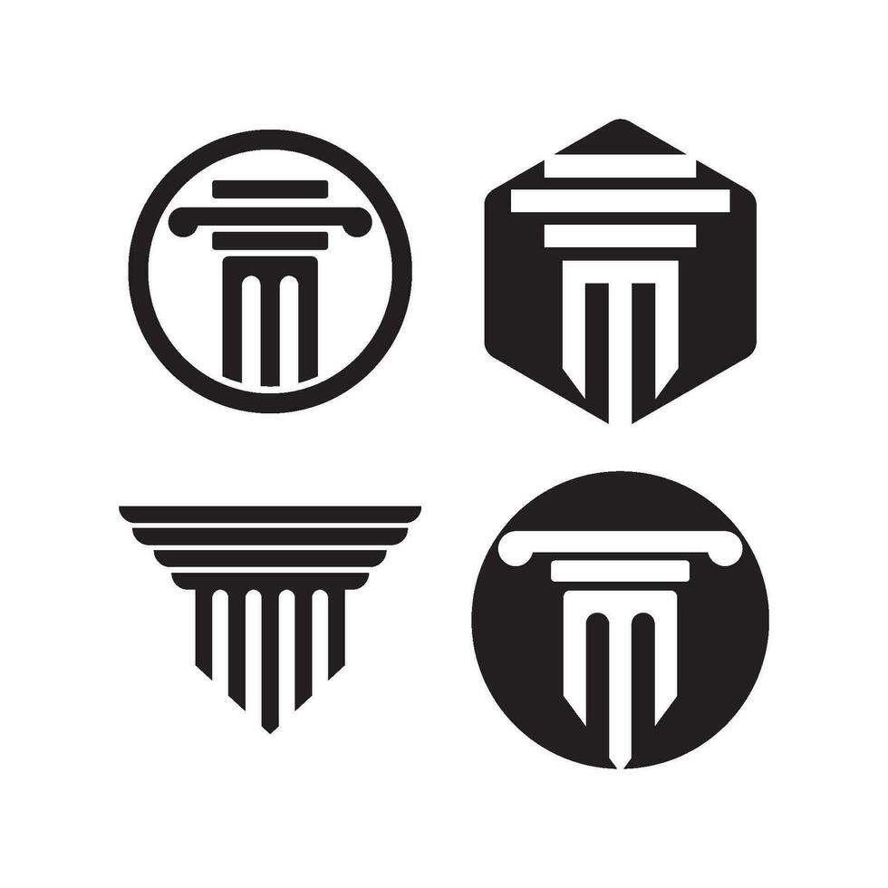 vector de plantilla de logotipo de columna